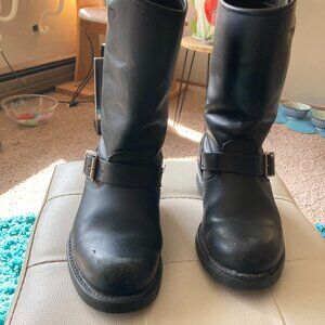 FRYE Boots  Women's Harness Engineer 12R Leather 77400 Size 8 Black